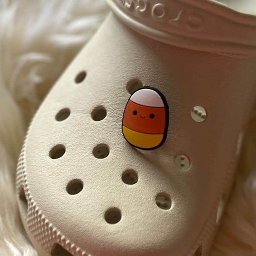 Croc Jibbitz | Squishmallows Cannon the Candy Corn Halloween Charm | Cute Gift